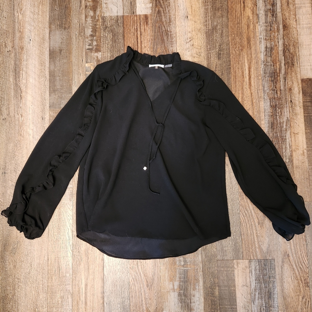 Calvin Klein Ruffle Sleeve Blouse